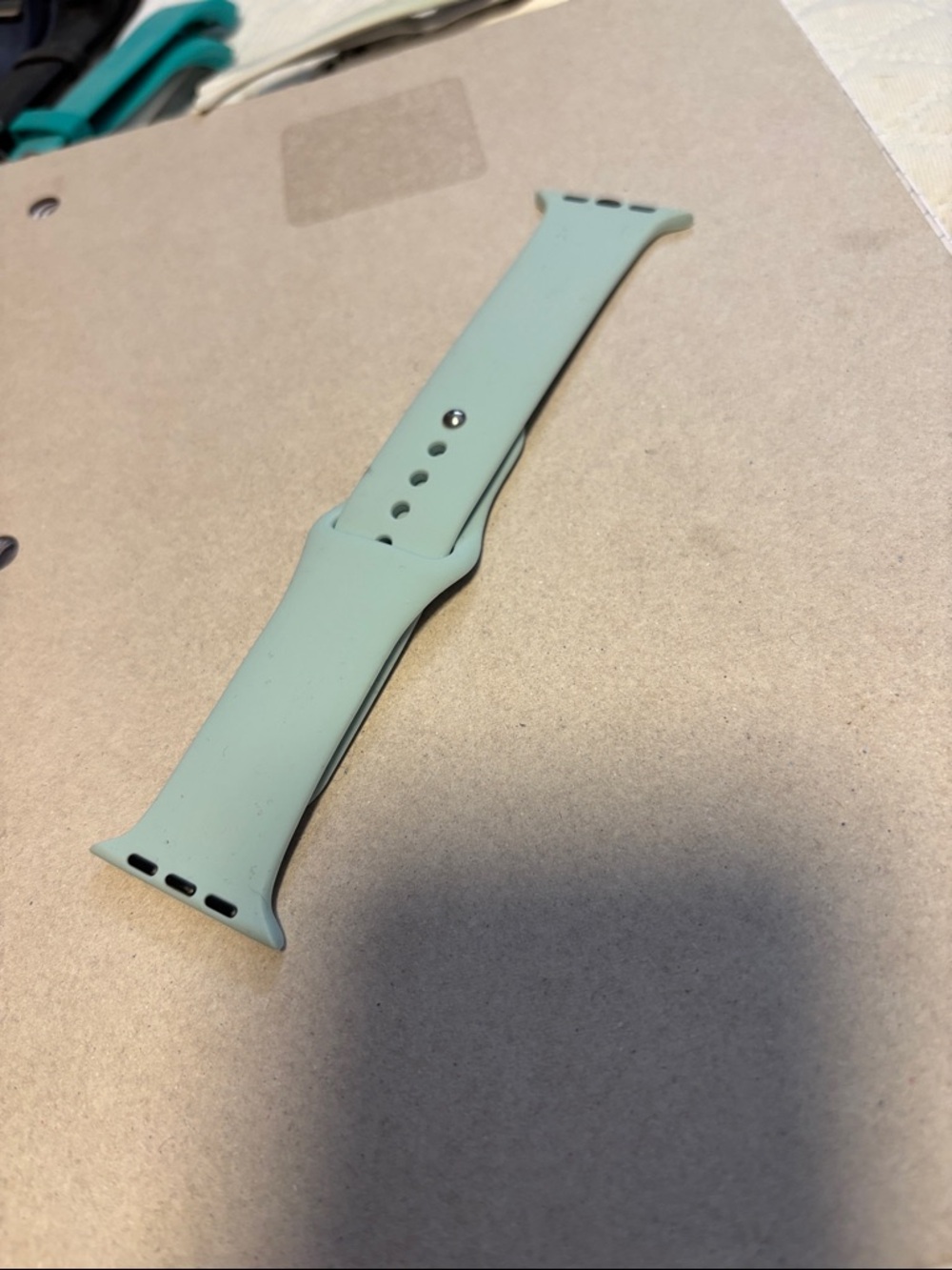 Silicone Apple Sport Watch Band in Sage Green